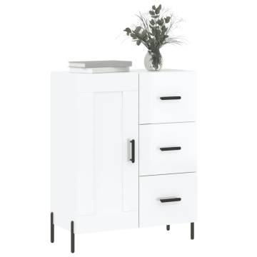 High Gloss White Sideboard - 69.5x34x90 cm | Hipo Market