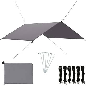 Outdoor Tarp 4x4 m Grey | Versatile Camping Shelter