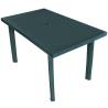 Garden Table Green 126x76x72 cm Plastic Colour green Size 126 x 76 x 72 cm Quantity in Package 1 