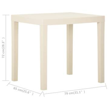 Garden Table White 79x65x72 cm - Durable & Stylish