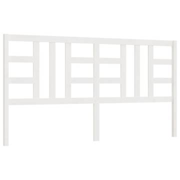 Stylish White Bed Headboard - 186x4x100 cm Solid Pine Wood