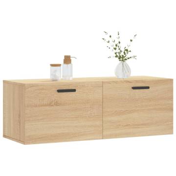 Sonoma Oak Wall Cabinet - Stylish & Practical Storage Solution