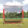 Portable Baseball Net - Black & Red | 215x107x216 cm