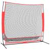 Portable Baseball Net - Black & Red | 215x107x216 cm