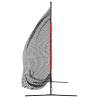 Portable Baseball Net - Black & Red | 215x107x216 cm