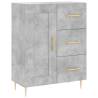 Stylish Highboard in Concrete Grey - 69.5x34x180 cm