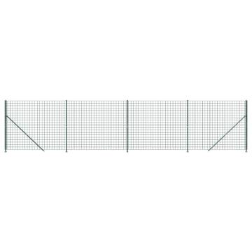 Wire Mesh Fence with Flange Green 1.6x10 m - Durable & Versatile