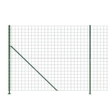 Wire Mesh Fence with Flange Green 1.6x10 m - Durable & Versatile