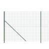 Wire Mesh Fence with Flange Green 1.6x10 m - Durable & Versatile