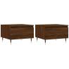 Elegant Brown Oak Coffee Tables - 2 pcs Set | HipoMarket