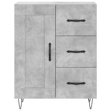 Stylish Highboard Concrete Grey - 69.5x34x180 cm | HipoMarket