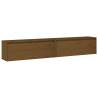 Wall Cabinets 2 pcs Honey Brown - Solid Wood Pine