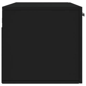 Wall Cabinet Black 100x36.5x35 cm | Durable Engineered Wood