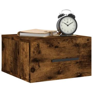 Wall-mounted Bedside Cabinets 2 pcs Smoked Oak - Stylish Storage