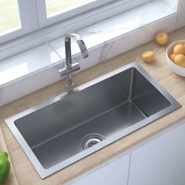 Handmade Stainless Steel Kitchen Sink | Elegant & Functional