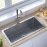 Handmade Kitchen Sink Stainless Steel Colour silver Size 60 x 30 x 20 cm 