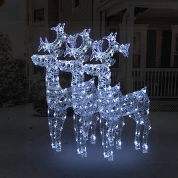 Elegant 3 pcs Acrylic Reindeer Christmas Decorations - 60x16x100 cm