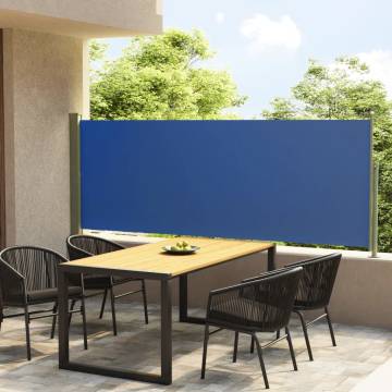 Patio Retractable Side Awning 117x300 cm Blue | HipoMarket