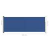 Patio Retractable Side Awning 117x300 cm Blue | HipoMarket