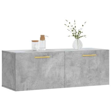 Wall Cabinet Concrete Grey 100x36.5x35 cm - HipoMarket