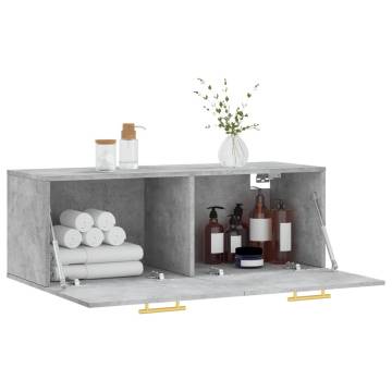 Wall Cabinet Concrete Grey 100x36.5x35 cm - HipoMarket