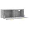 Wall Cabinet Concrete Grey 100x36.5x35 cm - HipoMarket