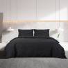 Black Duvet Cover Set 200x200 cm Cotton | Hipomarket