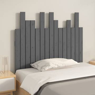 Elegant Grey Wall Headboard - Solid Pine Wood 95.5x80 cm