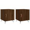 Stylish Brown Oak Bedside Cabinets - Set of 2 | HipoMarket