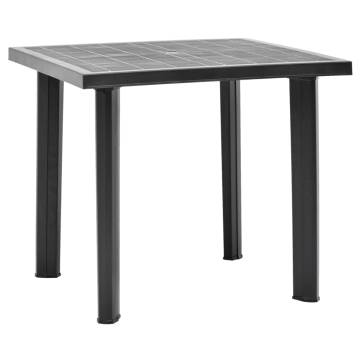 Garden Table Anthracite - 80x75x72 cm Plastic Outdoor Furniture