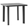 Garden Table Anthracite 80x75x72 cm Plastic Colour anthracite Quantity in Package 1 