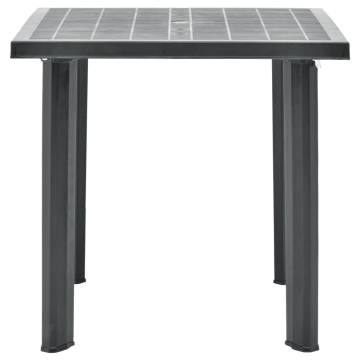 Garden Table Anthracite - 80x75x72 cm Plastic Outdoor Furniture