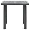 Garden Table Anthracite - 80x75x72 cm Plastic Outdoor Furniture