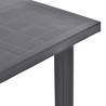 Garden Table Anthracite - 80x75x72 cm Plastic Outdoor Furniture