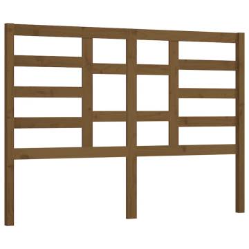 Stylish Honey Brown Bed Headboard - Solid Pine Wood | HipoMarket