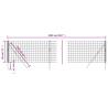 Wire Mesh Fence Green 0.8x25m - Galvanised Steel | HipoMarket