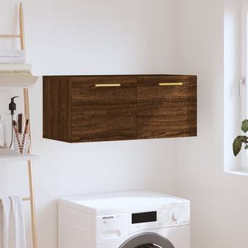 Wall Cabinet Brown Oak 80x36.5x35 cm - Stylish Storage Solution