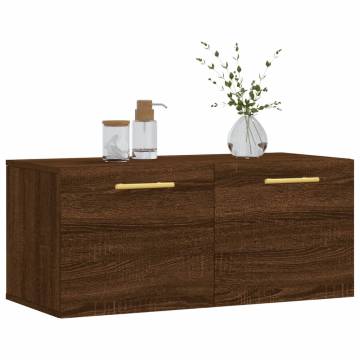 Wall Cabinet Brown Oak 80x36.5x35 cm - Stylish Storage Solution