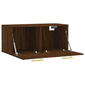 Wall Cabinet Brown Oak 80x36.5x35 cm - Stylish Storage Solution