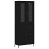 Elegant Highboard Black 69.5x34x180 cm - Engineered Wood