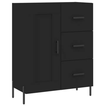 Elegant Highboard Black 69.5x34x180 cm - Engineered Wood