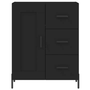 Elegant Highboard Black 69.5x34x180 cm - Engineered Wood