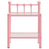 Stylish Pink & Transparent Bedside Cabinet - 45x34.5x60.5 cm