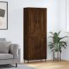 Highboard Brown Oak 69.5x34x180 cm Engineered Wood Colour brown oak Quantity in Package 1 Model 2 wood doors 