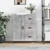 Sideboard Concrete Grey 69.5x34x90 cm Engineered Wood Colour concrete grey Quantity in Package 1 