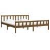 Honey Brown Solid Wood Bed Frame 200x200 cm | Hipo Market