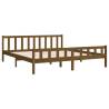 Honey Brown Solid Wood Bed Frame 200x200 cm | Hipo Market