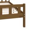 Honey Brown Solid Wood Bed Frame 200x200 cm | Hipo Market