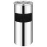 Elegant Stainless Steel Wall Ashtray Dustbin - 26L Capacity