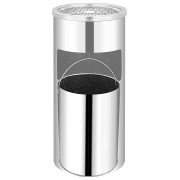 Elegant Stainless Steel Wall Ashtray Dustbin - 26L Capacity